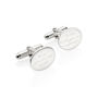 Men's Oval Engraved Message Cuff Links, thumbnail 2 of 6