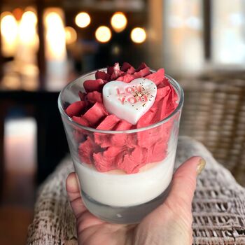 Luxury Whipped Wax Valentine's Day Candle Dark Opium, 3 of 7