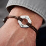 Personalised Men's Infinity Initials Sterling Silver Bracelet, thumbnail 1 of 6