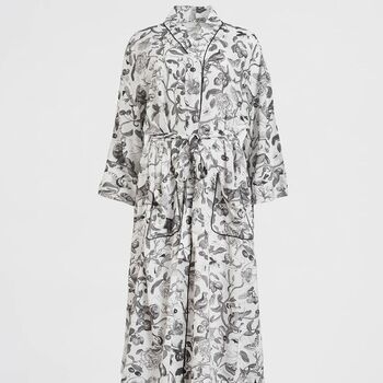 Tree Of Life Monochrome Long Kimono, 3 of 4