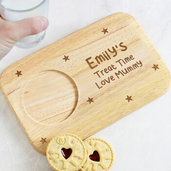 Personalised Stars Wooden Tea And Biscuit Coaster Tray, 9 of 11