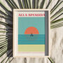 Alla Spiaggia Retro Style Italian Beach Print, thumbnail 1 of 4