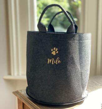 Personalised Dog Kit, Trug Storage Basket, 2 of 4