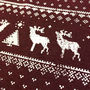 Mens Festive Christmas Reindeer Organic Tshirt, thumbnail 3 of 4