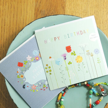 Floral Birthday Greetings Card, 5 of 5