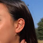 Black Oxidised Silver Split Bar Ear Cuff Earrings, thumbnail 5 of 6