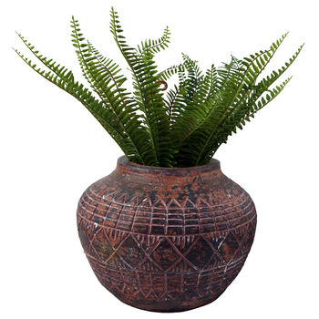 23cm X 30cm Large Aztec Vase Planter, 2 of 8