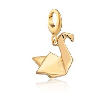 Origami Swan Necklace, Sterling Silver Or Gold Plated, 7 of 10