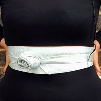 Gold Handmade Leather Obi Belt S M L Xl Xxl For Her, 3 of 7