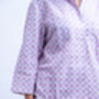 Pink Pure Cotton Ladies Matching Pyjama Set, thumbnail 7 of 8