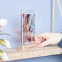 Personalised Floral Transparent Oak Photo Frame, thumbnail 3 of 5