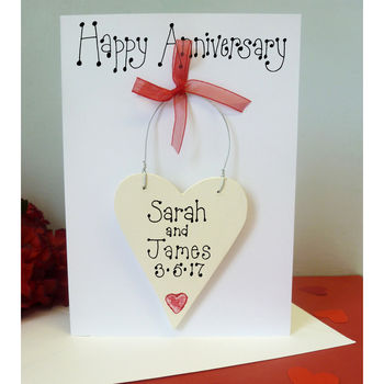 personalised anniversary card by country heart | notonthehighstreet.com