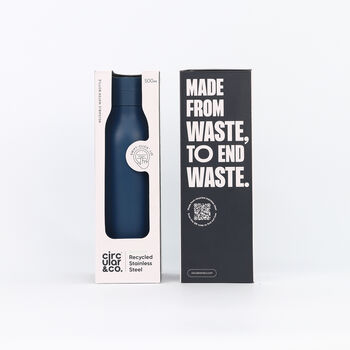 Circular And Co 500ml Stainless Steel Water Bottle Midnight Blue, 2 of 7