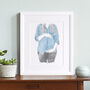 Personalised Watercolour First Mother's Day Portrait, thumbnail 2 of 6