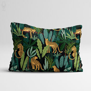 Tropical Rectangle Soft Cushion With Leopard Themed, 3 of 12