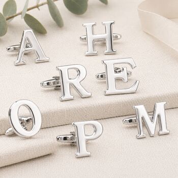 Personalised Alphabet Initial Cufflinks, 3 of 8