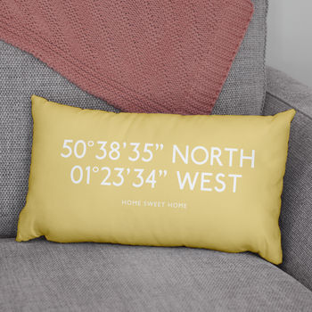 Personalised Bus Blind Style Coordinates Cushion, 7 of 9