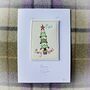 Personalised, Embroidered Christmas Tree Card, thumbnail 4 of 10