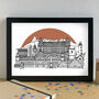 Scarborough Skyline Art Print Unframed, thumbnail 1 of 6