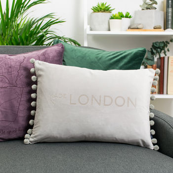 Favourite Place Personalised Velvet Cushion, 6 of 9