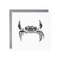 Sarin The Crab Luxury Hand Drawn Greeting Card, thumbnail 1 of 2