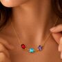 Personalised Create Your Own Oval Family Birthstones Necklace, thumbnail 4 of 8