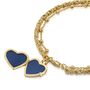 18 K Gold Plated Rope Chain Heart Locket Bracelet, thumbnail 2 of 5