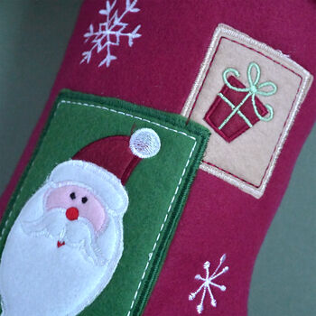 Personalised Maroon Christmas Stocking, 3 of 3