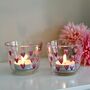 Pink Heart Hand Painted Tea Light Holders, thumbnail 2 of 6