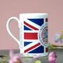 King Charles 3rd Official Logo Union Jack Coffee Cup, thumbnail 2 of 2
