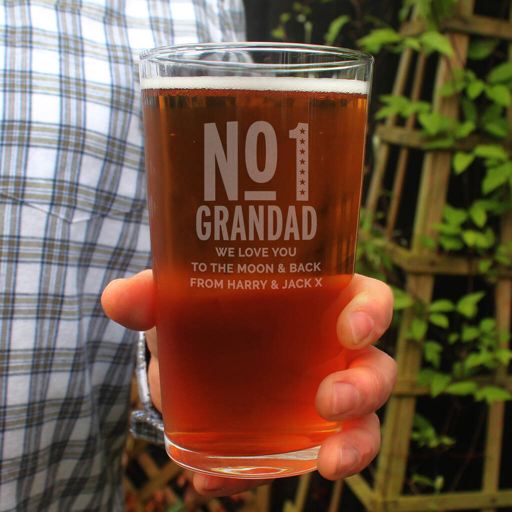 Grandad's Personalised Number One Pint Glass