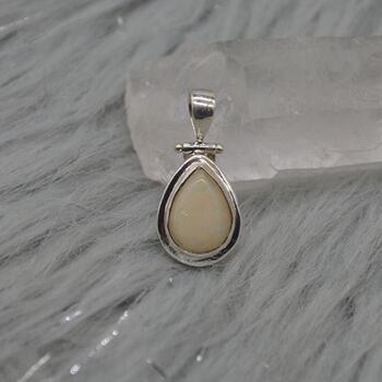 White Opal Pendant: Sterling Silver Necklace, 5 of 7