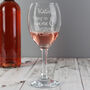 Personalised 'Runs On Wine And Christmas Cheer' Wine Glass, thumbnail 2 of 7