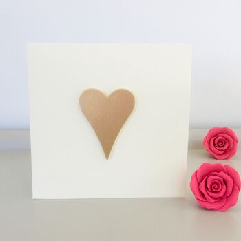 Love Heart Handmade Anniversary Card, 3 of 6