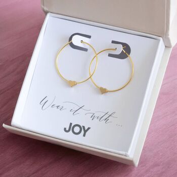 Tiny Gold Plated Heart Hoop Earrings, 4 of 8