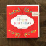 Red Motif Birthday Card, thumbnail 3 of 3