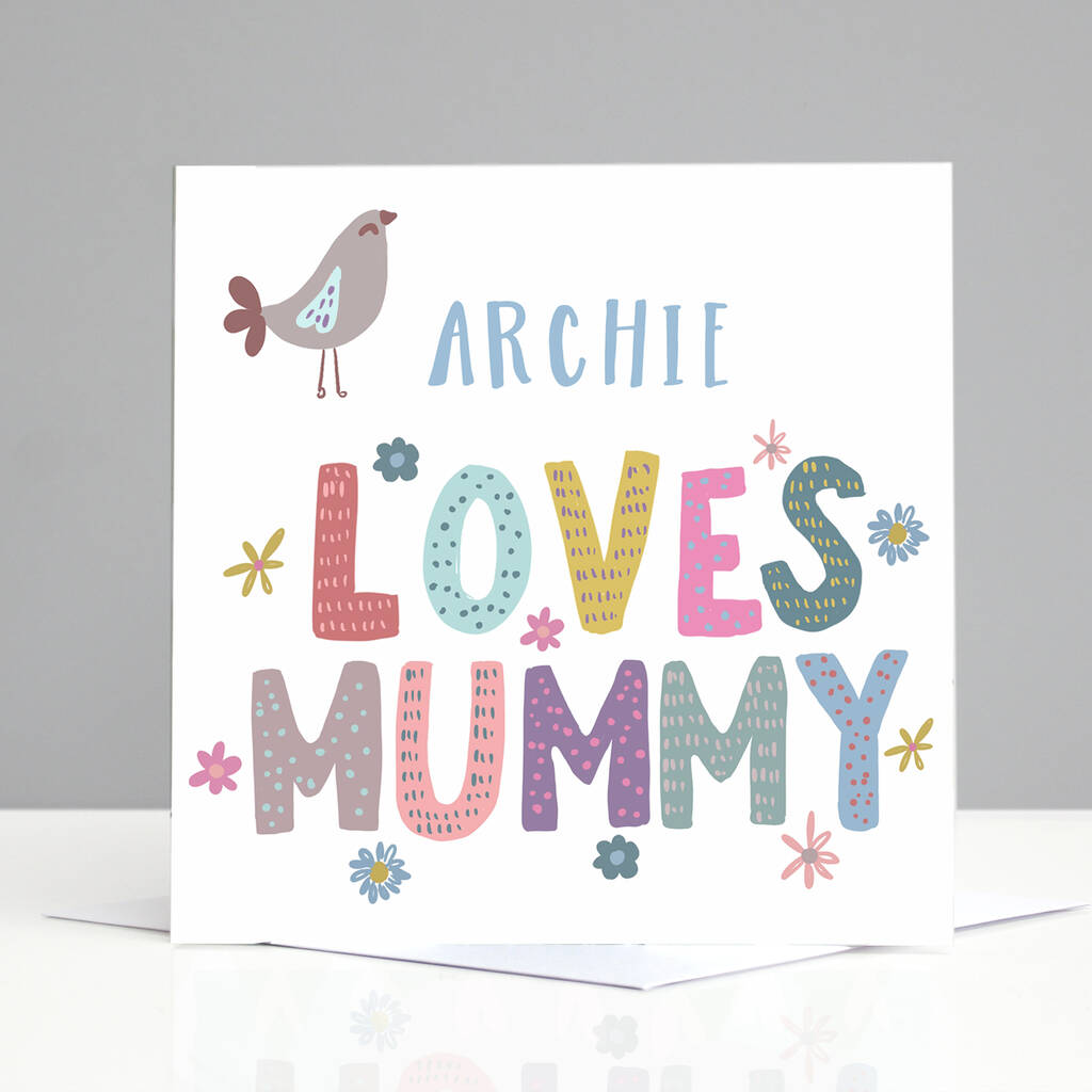 Personalised Mummy Birthday Card From Girls Or Boys, 1 of 4