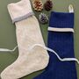 Personalised Pure Cashmere Cable Christmas Stocking, thumbnail 1 of 9