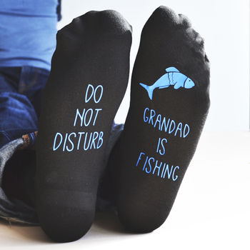 do not disturb, personalised fishing socks by solesmith ...