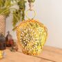 Mustard Yellow Traditional Indian Hand Painted Cow Bell, thumbnail 1 of 9