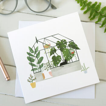 Greenhouse Plant Lovers Greetings Card, 3 of 3