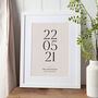 Special Date Linen 4th Anniversary Print, thumbnail 2 of 3