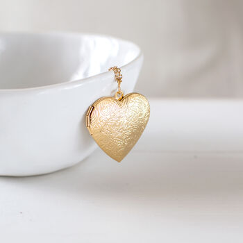 Floral Heart Locket Necklace, 6 of 7