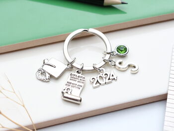 2025 Diploma Graduation Keyring, Personalised Gift Keepsake, Masters Degree, 6 of 8