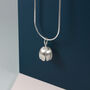 Silver Crocus Flower Necklace, thumbnail 3 of 4