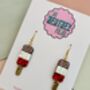 Fab Ice Lolly Glitter Statement Earrings / Summer Jewellery Gift / Colourful Foodie Earrings / Fun Festival Accessories, thumbnail 2 of 5