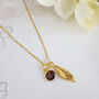 January Birthflower Birthstone Gold Plated Necklace 925, thumbnail 4 of 9
