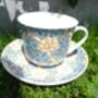 Large Cup And Saucer In Blue Chrysanthemum Design, thumbnail 3 of 3