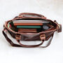 Large Brown Leather Tote Bag With Crossbody Strap, thumbnail 4 of 5