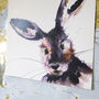 Inky Hare Illustration Large Poster, thumbnail 3 of 4
